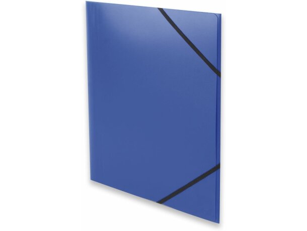 Carpeta sencilla de polipropileno con gomas azul