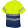Camiseta trabajo Elást con bolsillo y bandas reflectantes Amarillo/azul marino