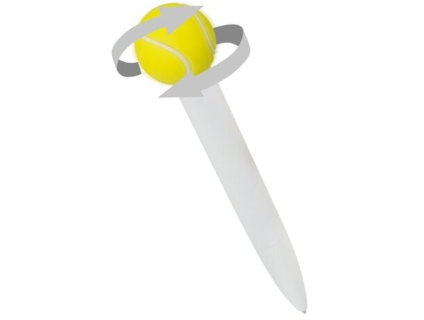 Bolígrafo antiestrés Campeonato con forma de pelota de tenis detalle 2