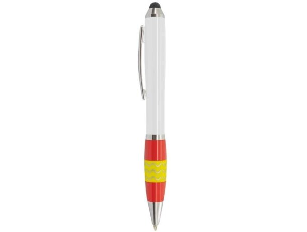 Bolígrafo antiestrés Bandera España mecanismo giratorio Blanco detalle 1