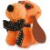 Toalla de regalo con forma de perrito naranja