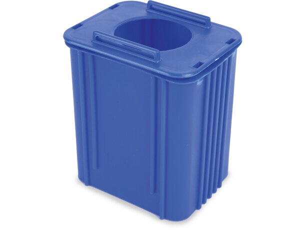 Portalápiz contenedor azul ecológico personalizado