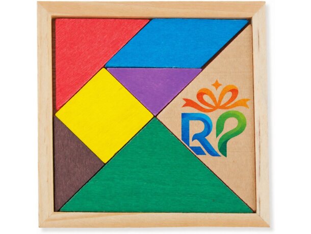 Juguete ecológico publicitario puzzle de madera con hoja de sugerencias detalle 1