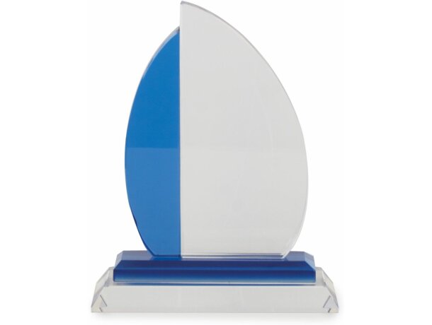 Trofeo vela de cristal personalizado