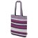 Bolsa de algodón reciclado Trinity con rayas de colores Lila detalle 7