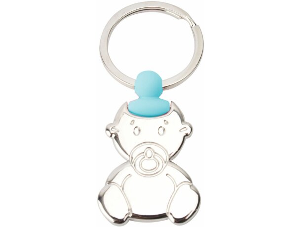 Llavero bebe con chupete económico azul claro