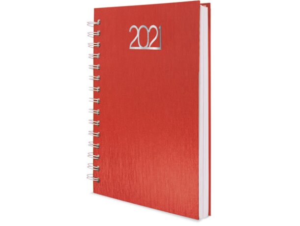 Agenda Metalizada Raki dia página Rojo detalle 8