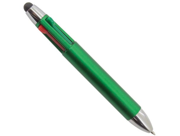 Bolígrafo cuatro tintas con puntero verde