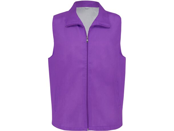 Chaleco Súper lila en poliéster transpirable