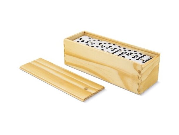 Dominó reglamentario Chamelo con 28 fichas blancas detalle 4