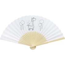 Abanico bambú jirafa para colorear Children