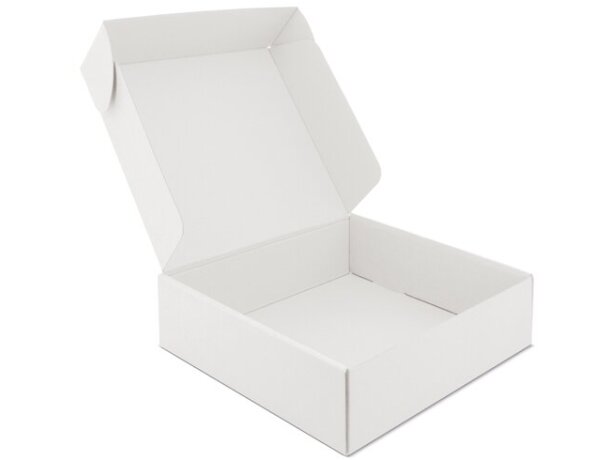 Caja presentación cartón corrugado Zaris 30x27x9 cm Blanco detalle 1