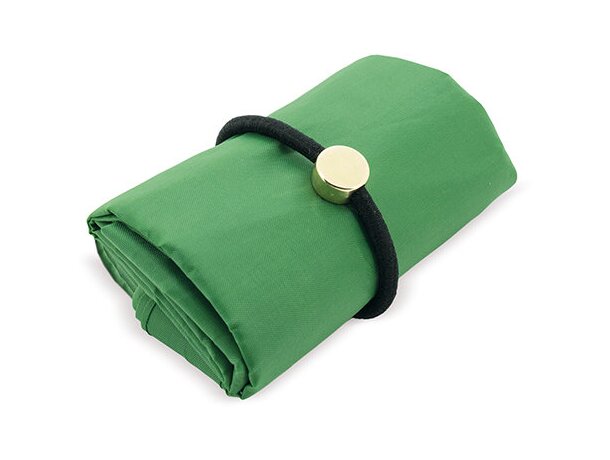 Bolsa plegable con goma vera verde
