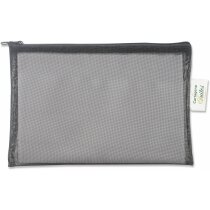 Neceser de rejilla con cierre de cremallera personalizado negro Neceser de rejilla con cierre de cremallera personalizado negro