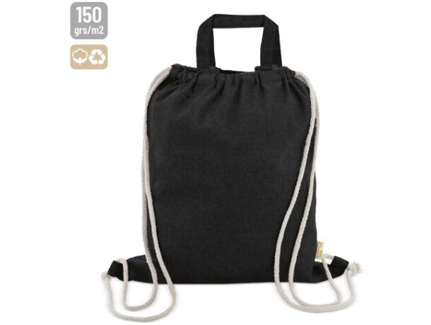 Mochila saco Agra algodón reciclado 150gr baratas cordones detalle 2