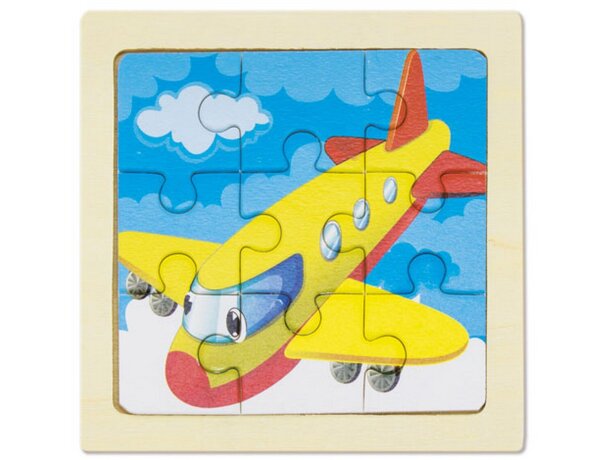 Set de 5 puzzles en madera natural Junior