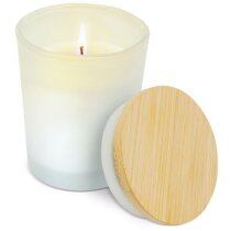 Vela para publicidad con tapa de madera
