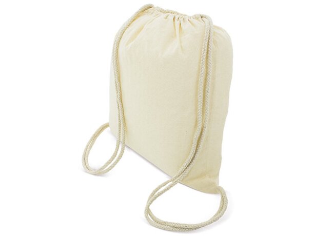 Bolsa mochila de algodón de color crudo crudo