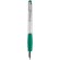 Bolígrafo puntero de plástico y cuerpo en plata personalizado verde