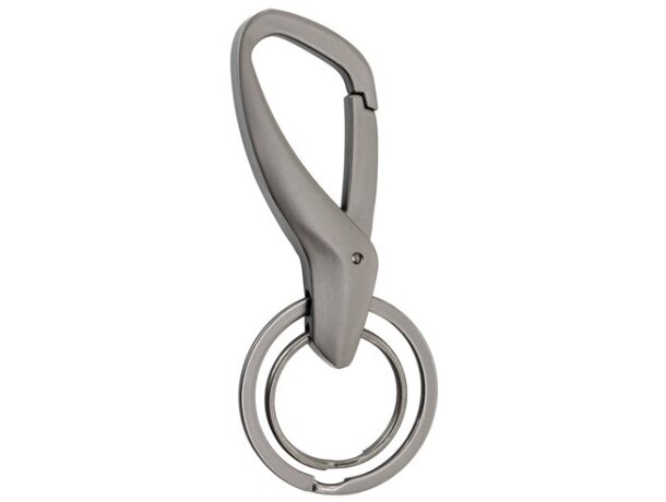 Llavero mosquetón Adaman en metal con grabación personalizable Negro detalle 8