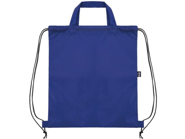 Bolsa mochila RPET Carot con cuerdas ajustables Azul royal detalle 14