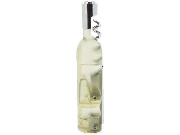 Sacacorchos especial con forma de botella blanco