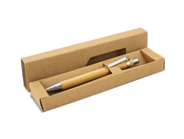 Estuche Glen de cartón reciclado para bolígrafo corporativo Natural Kraft detalle 5