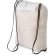 Bolsa mochila de nylon con cuerdas blanco