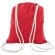 Bolsa mochila de algodón de color crudo Rojo