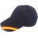 Gorra sencilla d e5 paneles con detalles de la bandera azul marino barata