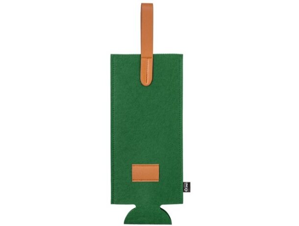 Bolsa de fieltro con asa para botellas de vino Verde detalle 7