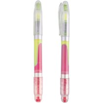 Subrayador Wicky bicolor fucsia amarillo doble uso
