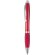 boligrafo de diseno clasico con pulsador y aro central personalizado rojo