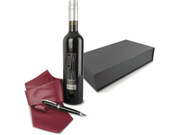 Estuche de vino con botella de Pedro Ximenez de 500 ml personalizado Estuche de vino con botella de Pedro Ximenez de 500 ml personalizado