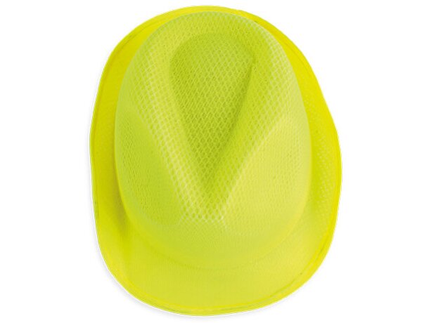 Sombrero con ala irregular amarillo fluorescente