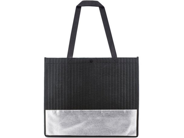 Bolsa lafayette blanco-plata negro/plata