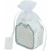 Cestita para detalle personalizada blanca Cestita para detalle personalizada blanca