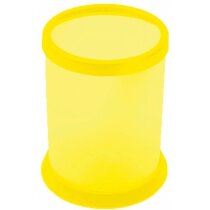 Bote para lápices en plástico personalizado amarillo Bote para lápices en plástico personalizado amarillo