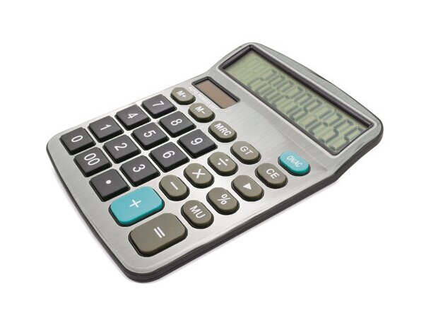Calculadora profesional de 12 dígitos plata