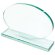 Trofeo cristal personalizado oval pulido 590g sin color