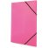 Carpeta sencilla de polipropileno con gomas personalizada fucsia