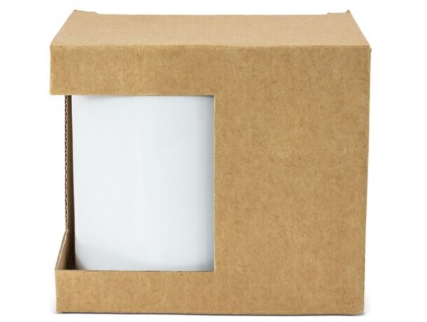 Caja kraft para taza con grabación personalizada detalle 3