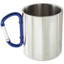 Taza acero con mosquetón para aventuras outdoor
