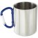 Taza acero con mosquetón para aventuras outdoor