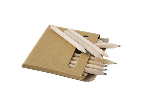 Caja para colorear con lápices