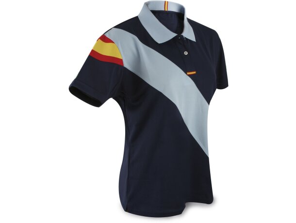 Polo de mujer manga corta Padel 135 gr personalizado azul marino Polo de mujer manga corta Padel 135 gr personalizado azul marino