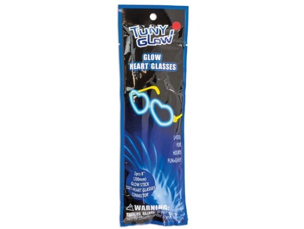 Gafas de neón Luv con estructura y barras luminosas para fiestas detalle 4