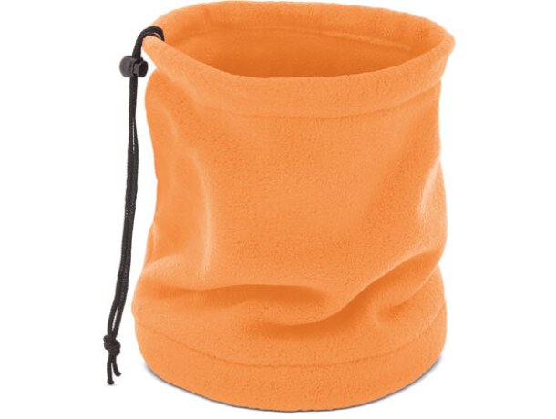 Braga polar con función de gorro naranja