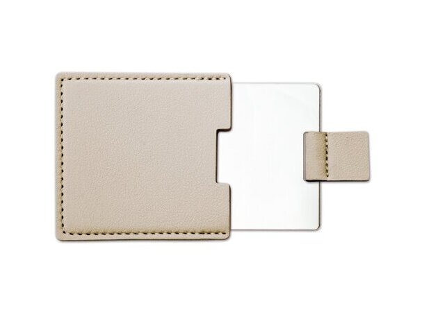 Espejo compacto Lilyan con funda en PU mate personalizable Oro detalle 4