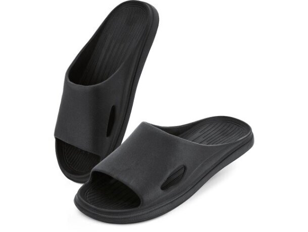 Chanclas Ribeira de goma eva personalizables para eventos Negro detalle 5